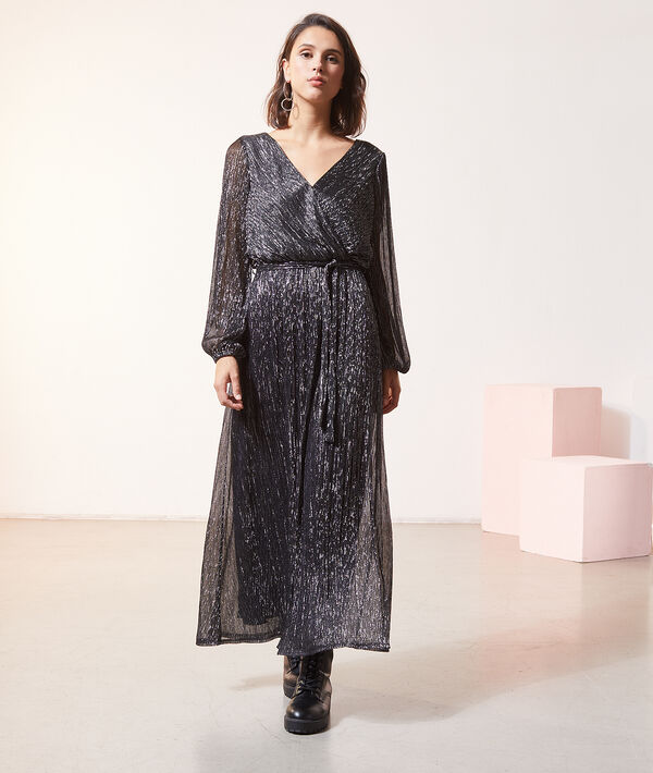 Robe longue à fils métallisés Robe longue à fils métallisés