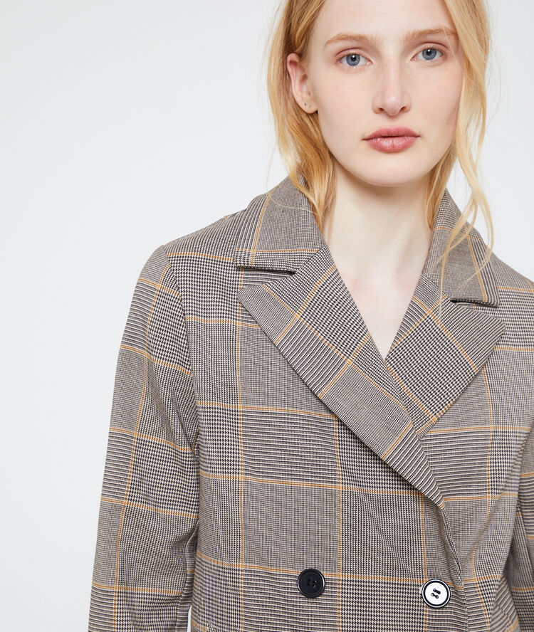 Trench de cuadros c.camel.