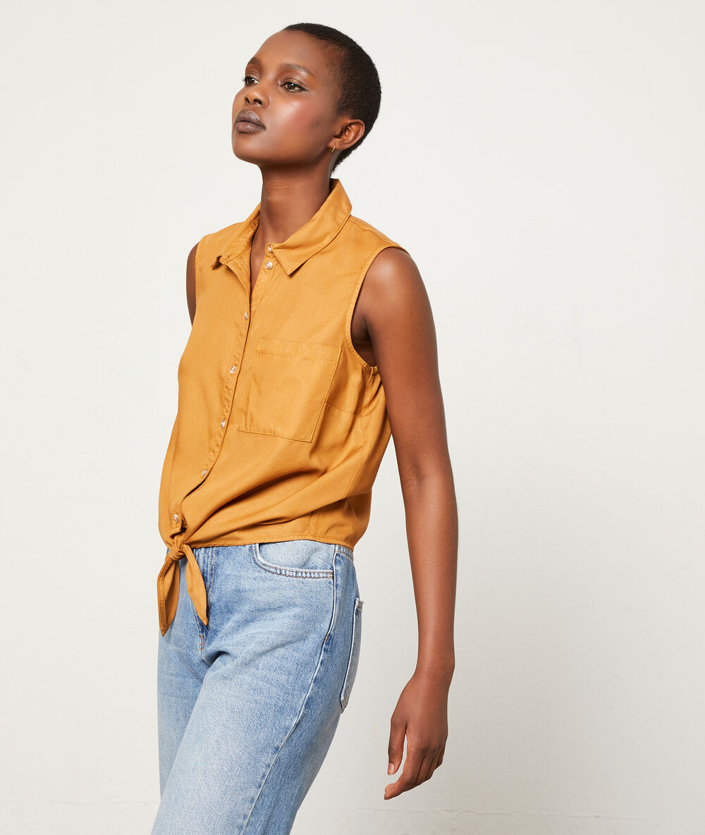 Camisa sin mangas con lazada savana.