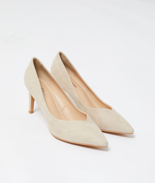 Zapato de tacón efecto ante Zapato de tacón efecto ante