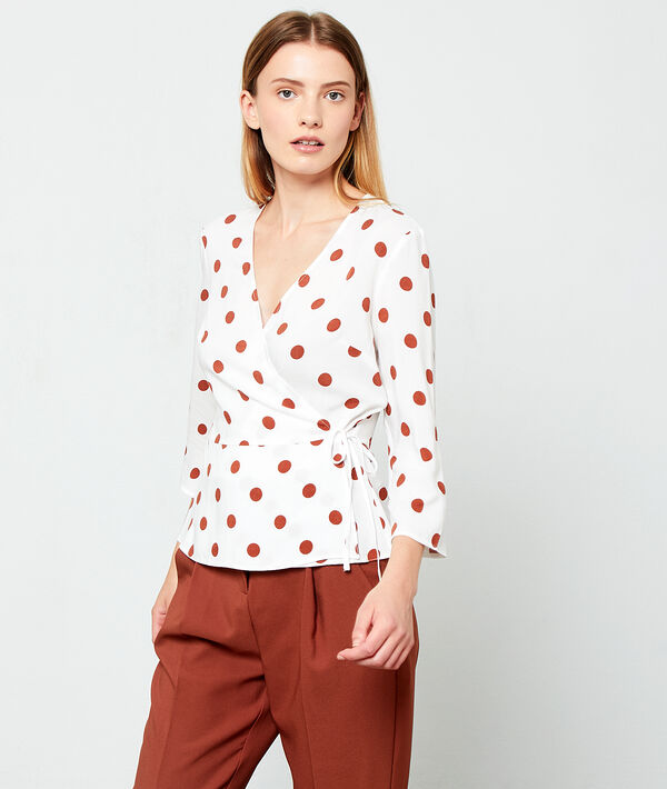 Blusa cruzada de lunares Blusa cruzada de lunares