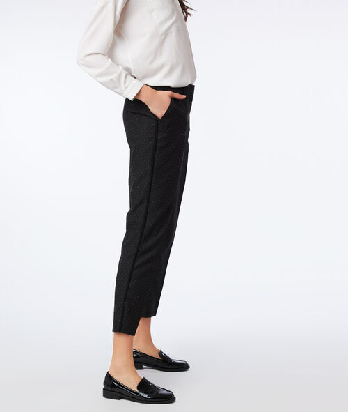 Pantalón cigarette estampado de lunares Pantalón cigarette estampado de lunares