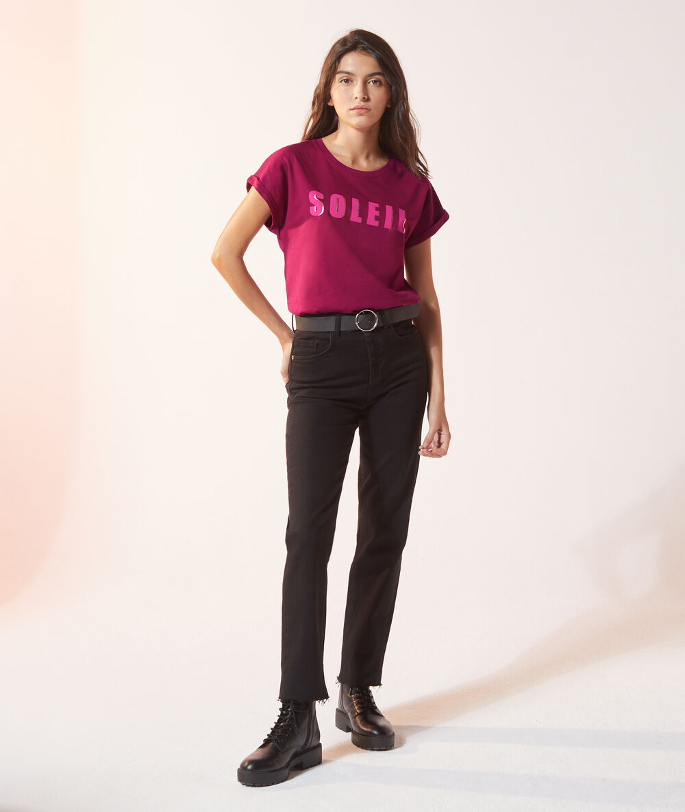 Camiseta ‘soleil’ frambuesa.