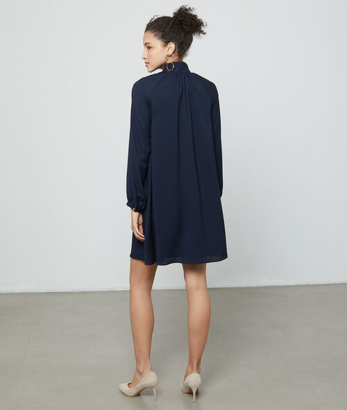 Vestido vaporoso cuello anudado Vestido vaporoso cuello anudado