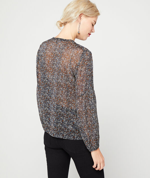 Blusa floral efecto transparente Blusa floral efecto transparente