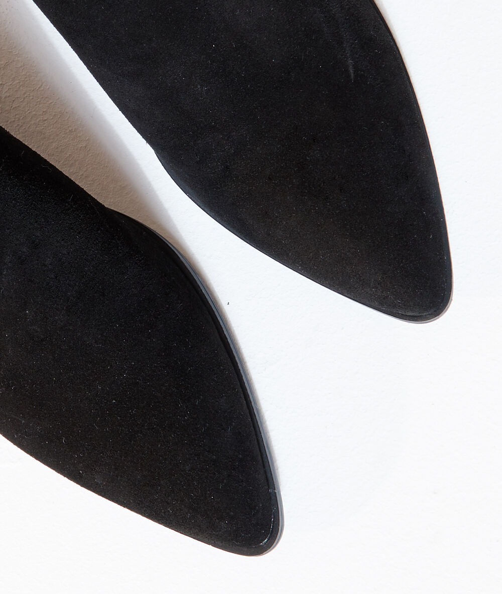 Botines efecto ante negro.