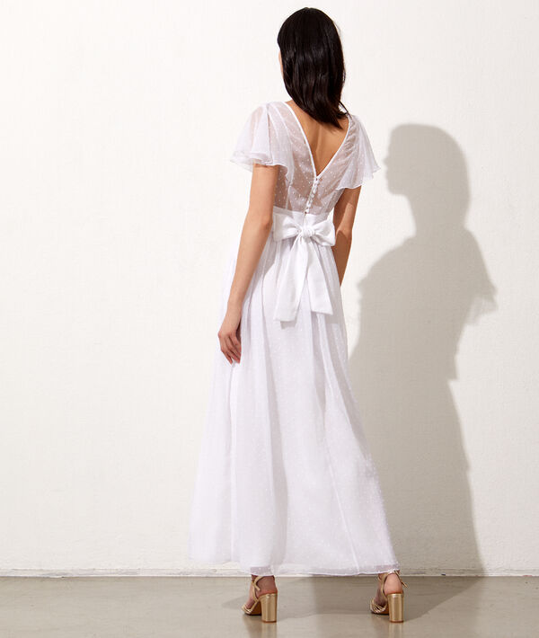 Vestido largo tul plumeti Vestido largo tul plumeti