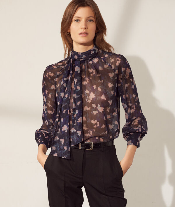 Blouse transparente col lavallière Blouse transparente col lavallière
