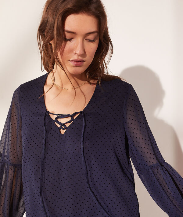 Blusa tul plumetis mangas abullonadas Blusa tul plumetis mangas abullonadas