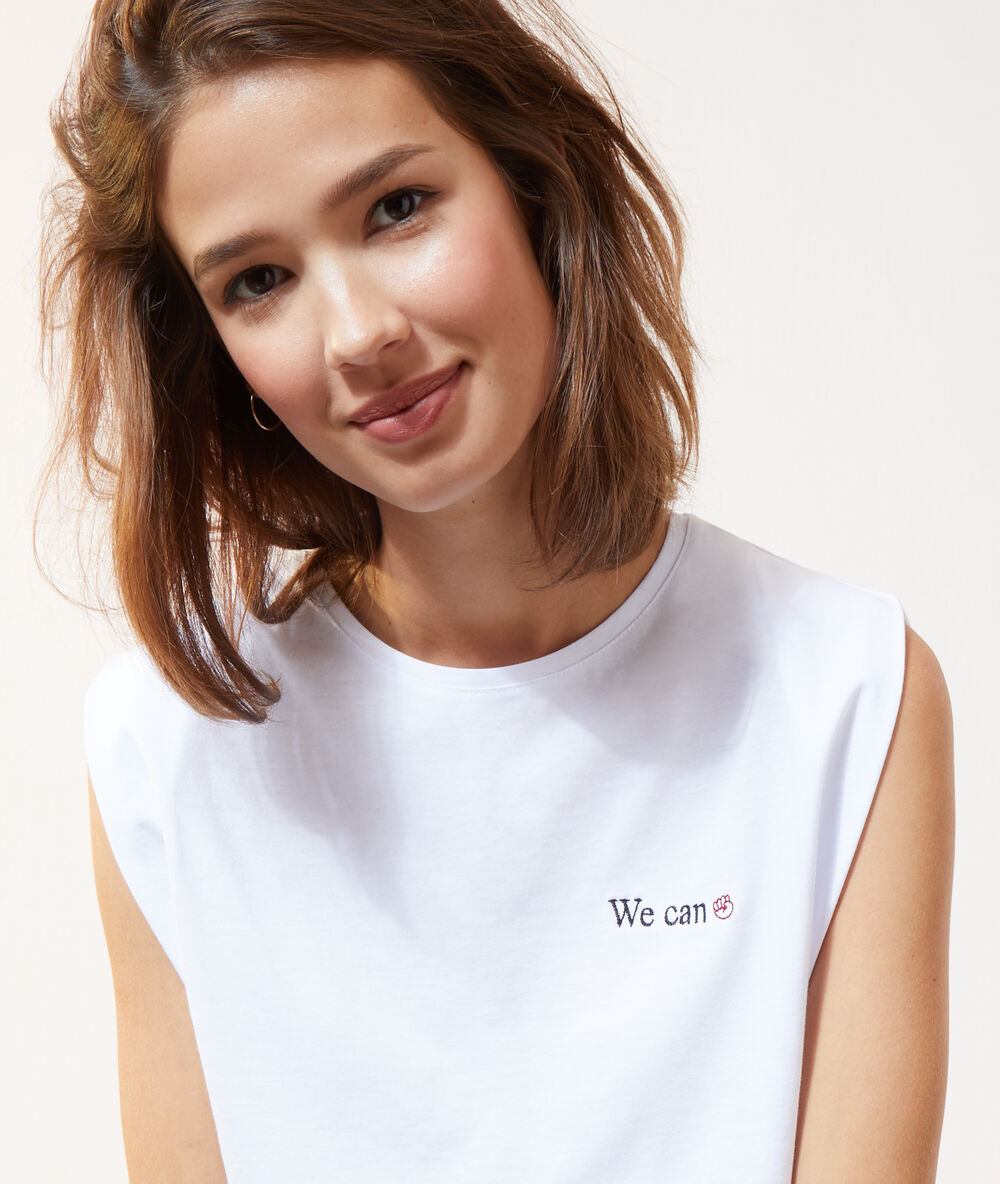 Camiseta ‘we can’ blanco.