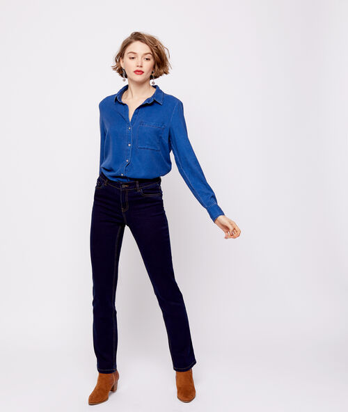 Camisa de tencel efecto vaquero piedra.