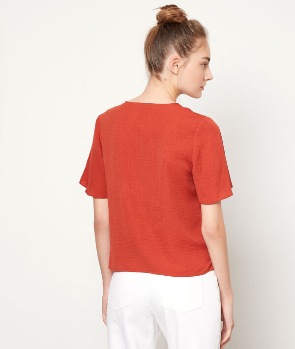 Blusa lisa con botones Blusa lisa con botones