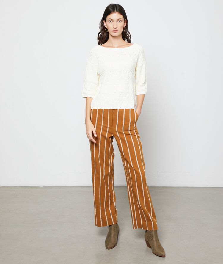 Jersey de punto tricot crudo.