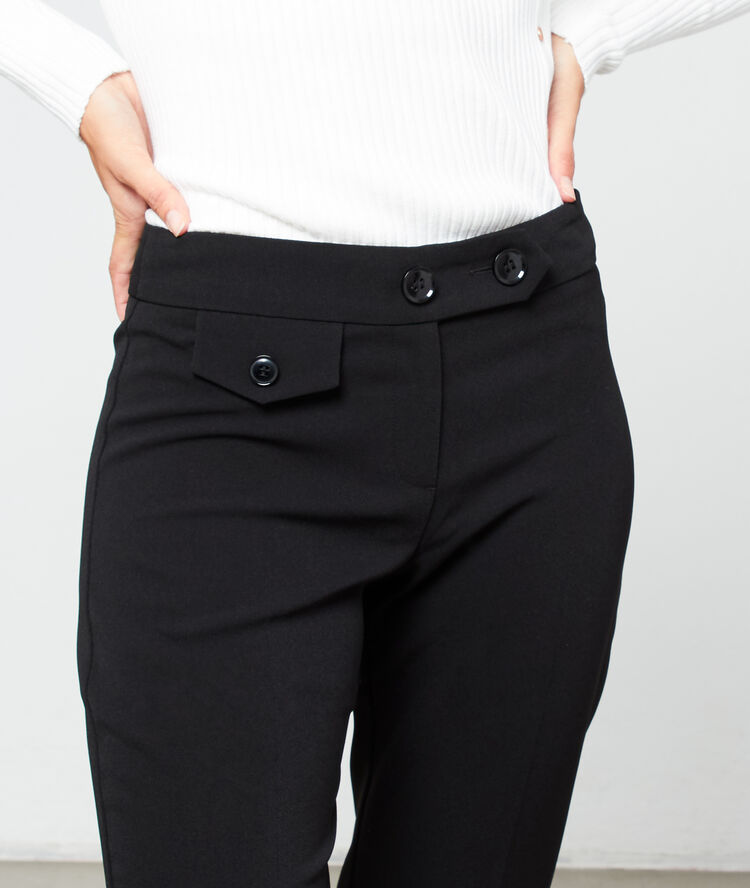 Pantalón alto de pinza negro.
