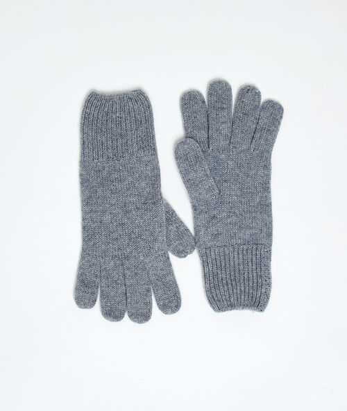 Guantes de cachemira antracita.