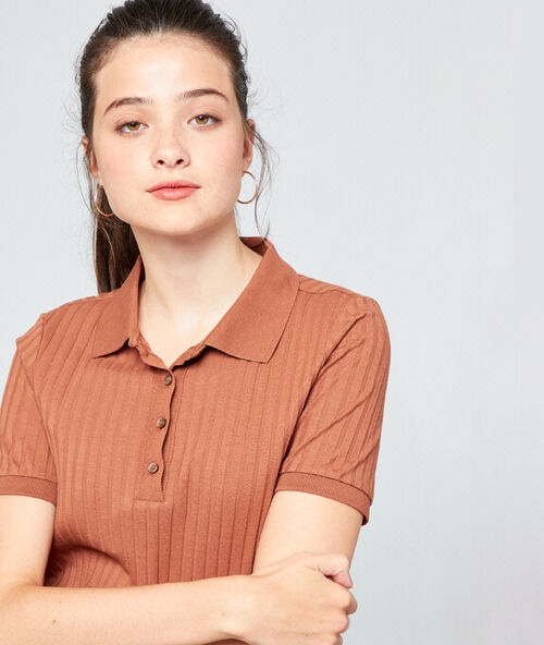 Polo acanalado c.beige.