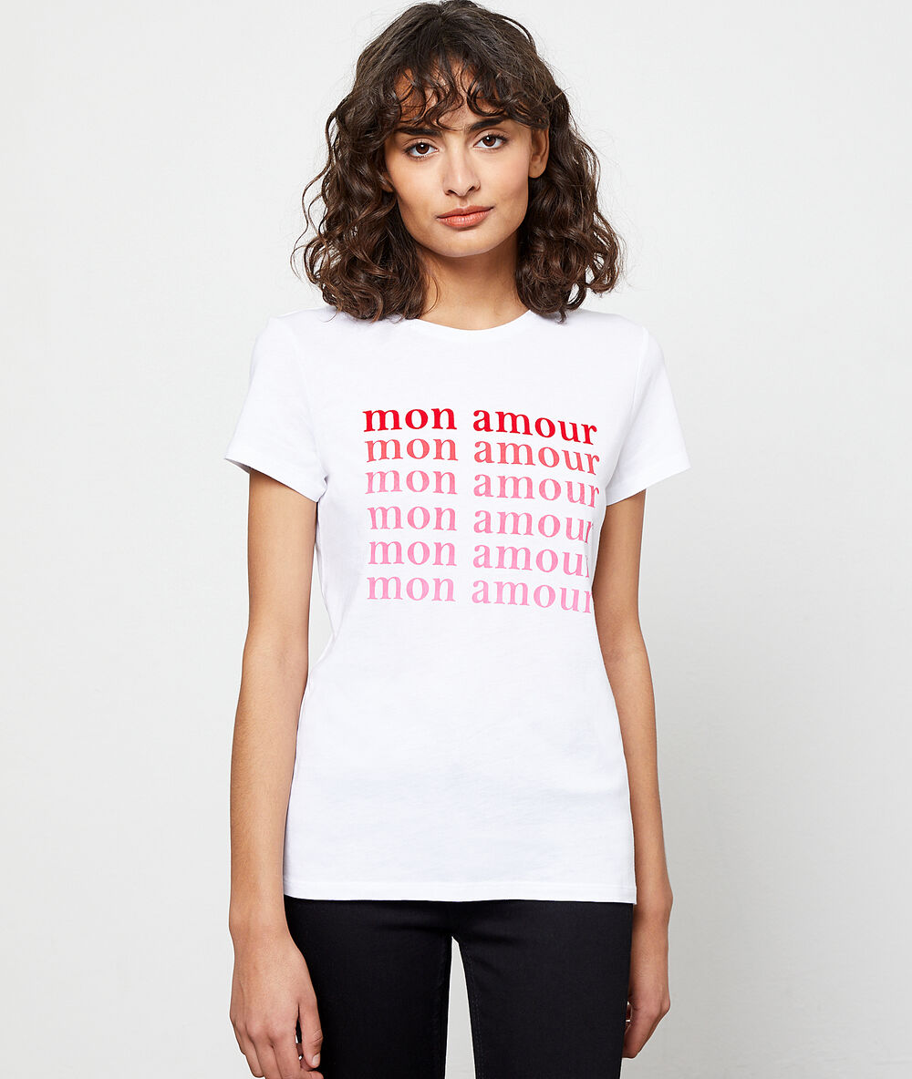 Camiseta ‘mon amour’ blanco.