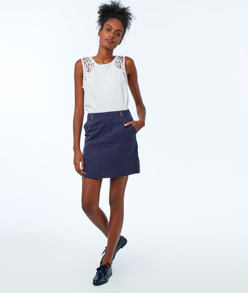 Falda recta tencel Falda recta tencel