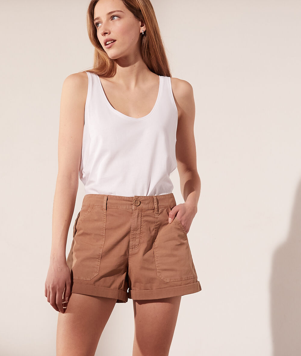 Pantalón corto chino c.camel.
