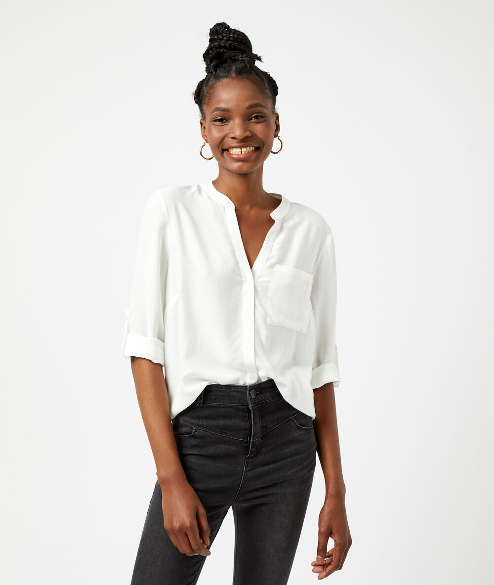 Blusa lisa crudo.