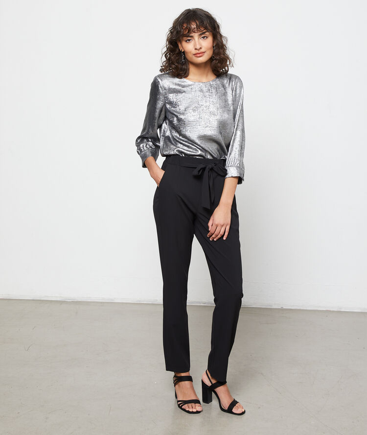 Blusa plateada plata.