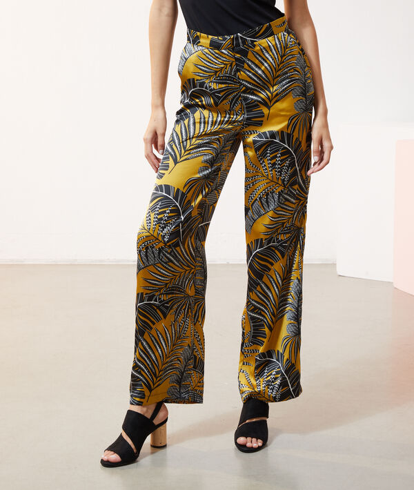 Pantalón estampado hojas Pantalón estampado hojas