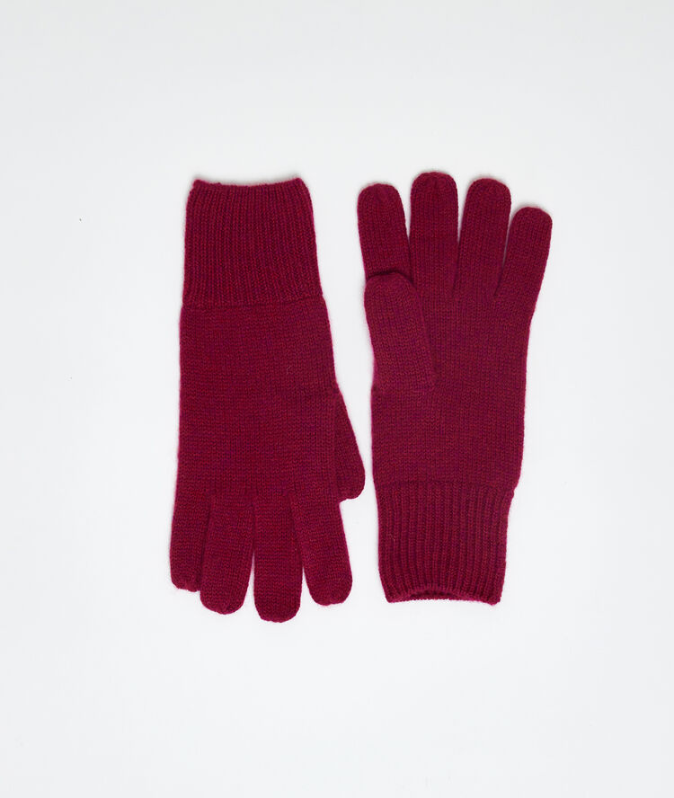 Guantes de cachemira púrpura.