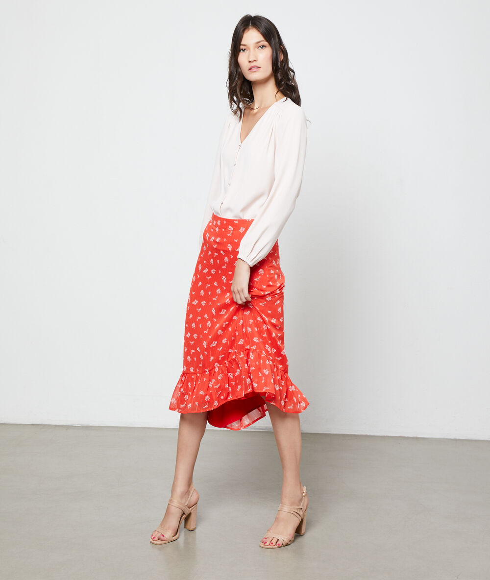 Blusa cuello en v crudo.