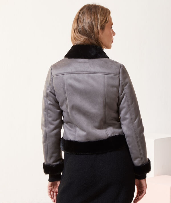 Chaqueta biker dos texturas Chaqueta biker dos texturas