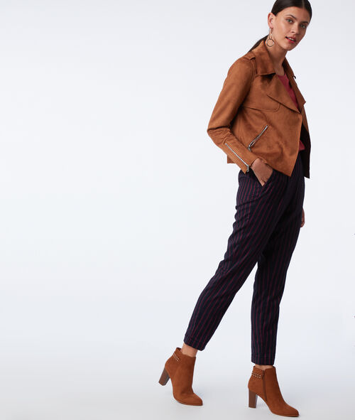 Pantalon cigarette con rayas finas Pantalon cigarette con rayas finas