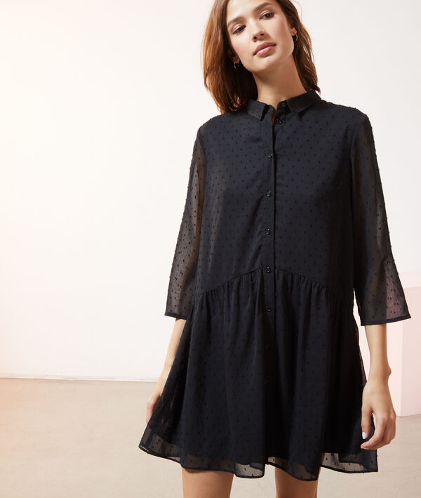 Vestido camisero plumetis Vestido camisero plumetis