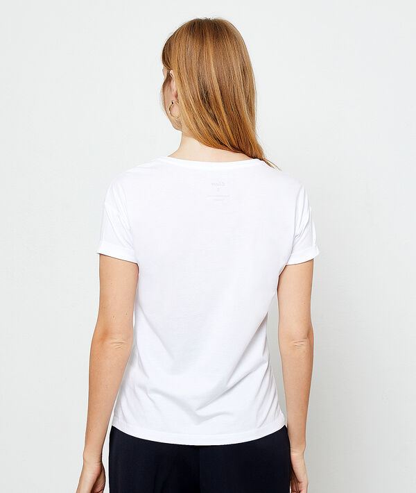 Camiseta bordada con algodón orgánico Camiseta bordada con algodón orgánico