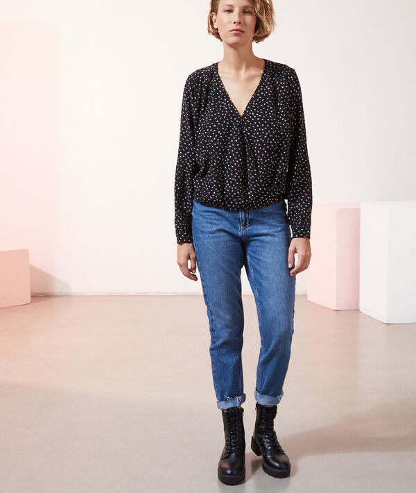 Blouse imprimé cache-coeur Blouse imprimé cache-coeur