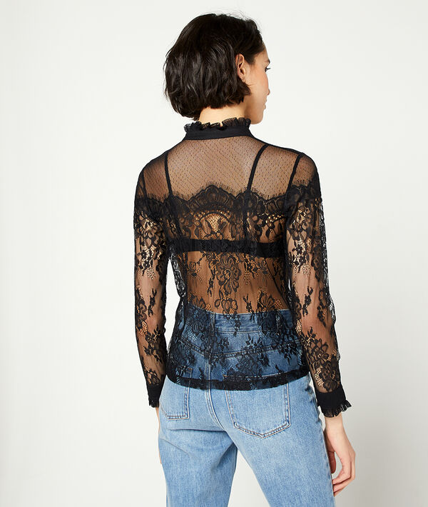 Top cuello cisne de guipur Top cuello cisne de guipur