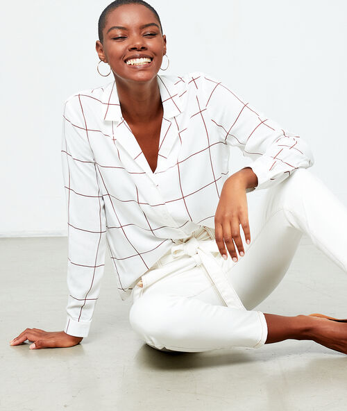 Camisa a cuadros crudo.