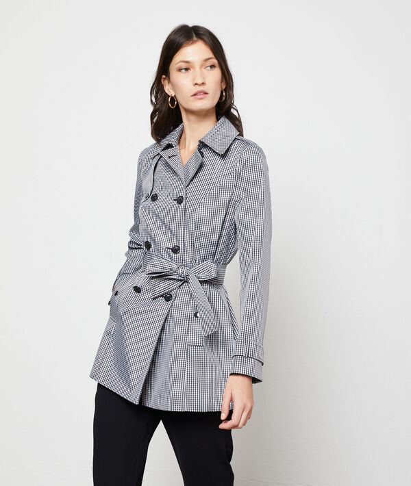 Trench estampado de cuadros Vichy Trench estampado de cuadros Vichy
