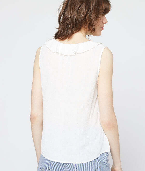 Top de cuello con volantes Top de cuello con volantes