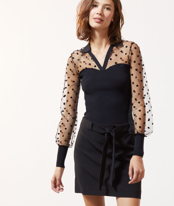 Top mangas transparentes tul plumeti Top mangas transparentes tul plumeti