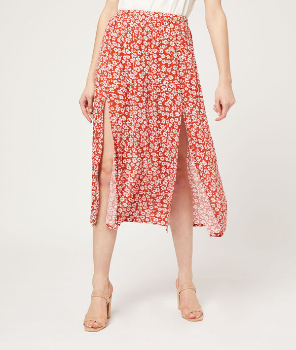 Falda midi estampado floral Falda midi estampado floral