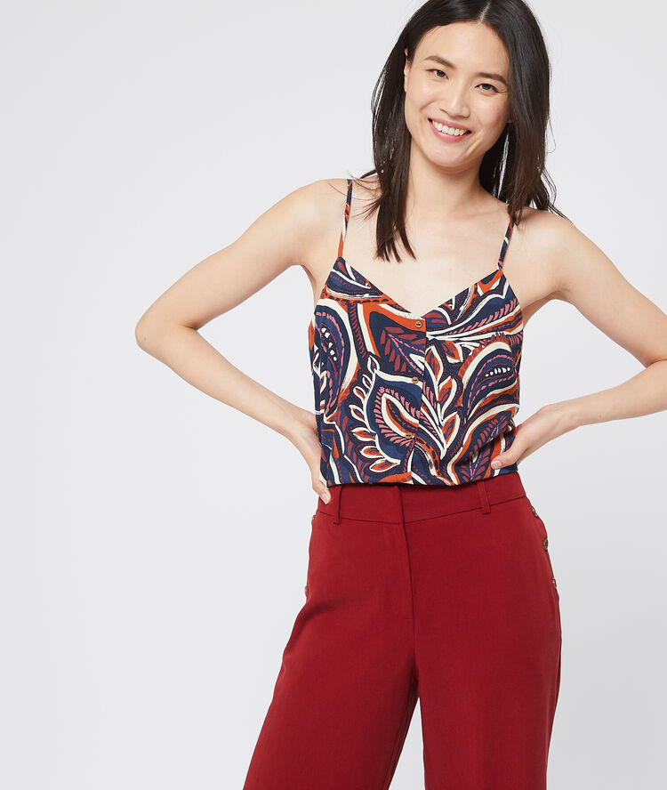 Camisola estampado floral azul.