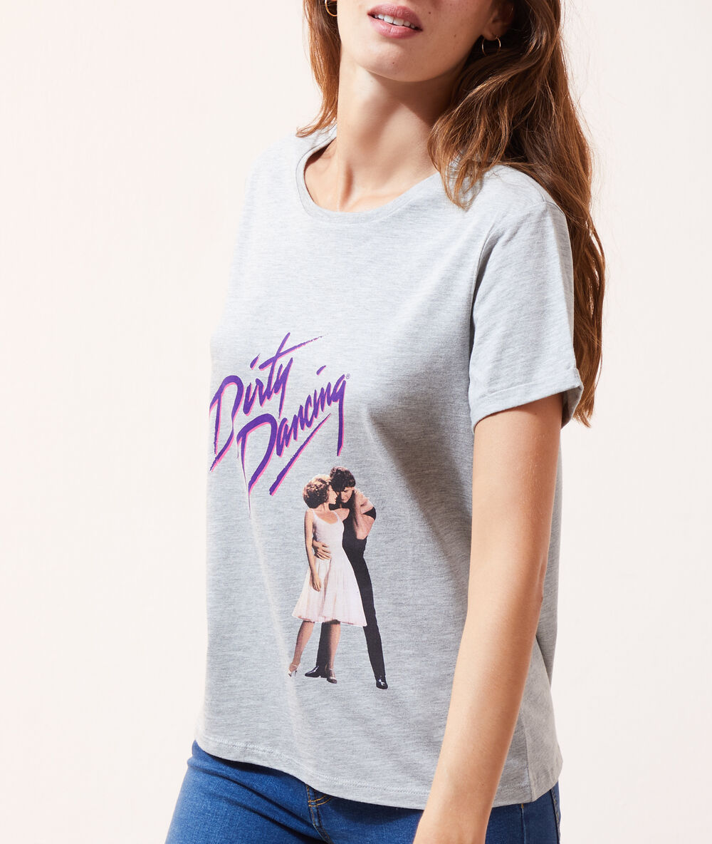 Camiseta 'dirty dancing' c.gris jaspeado.