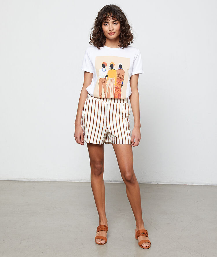 Camiseta serigrafiada blanco.
