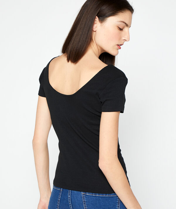 Camiseta abotonada de algodón orgánico Camiseta abotonada de algodón orgánico