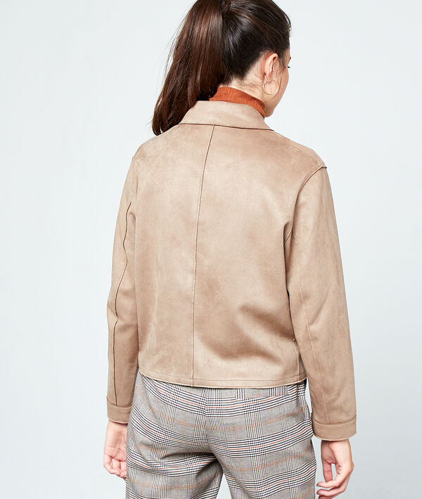 Chaqueta corta efecto ante Chaqueta corta efecto ante
