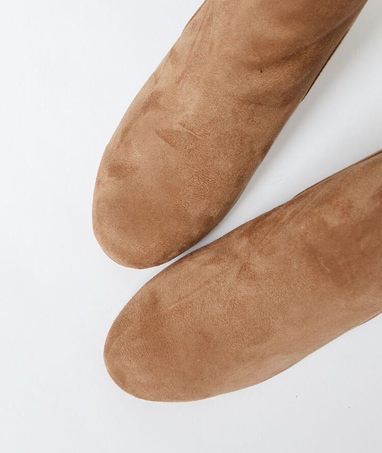Botines efecto ante c.beige.