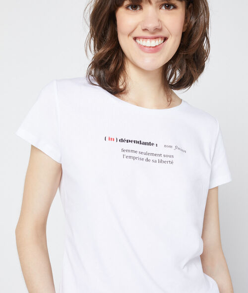 Camiseta ‘indépendante’ en algodón Camiseta ‘indépendante’ en algodón
