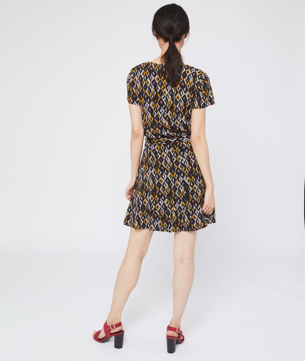 Vestido acampanado estampado gráfico Vestido acampanado estampado gráfico