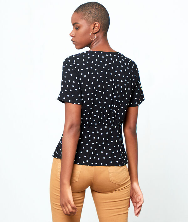Blusa abotonada de lunares Blusa abotonada de lunares