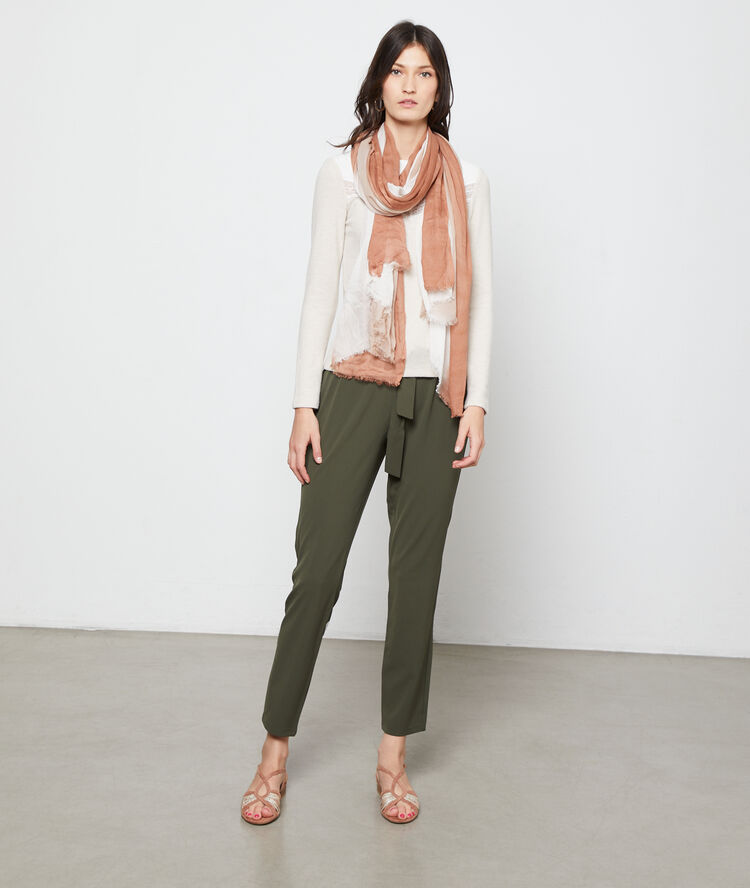Top escote de encaje c.beige.