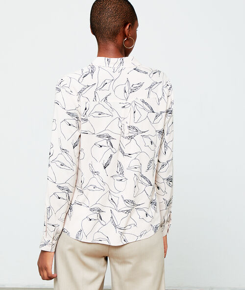 Camisa de estampado floral c.beige.